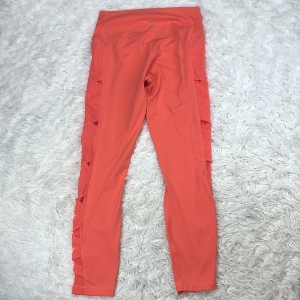 Lululemon Rise & Flow Tights Bright Orange - Picture 7 of 9